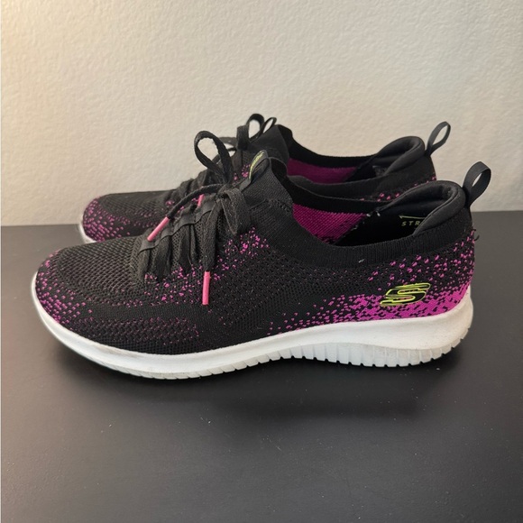 Skechers Women’s Ultra Flex Twighlight Twinkie Black Sneakers Shoes Size‎ 10 - Picture 4 of 9